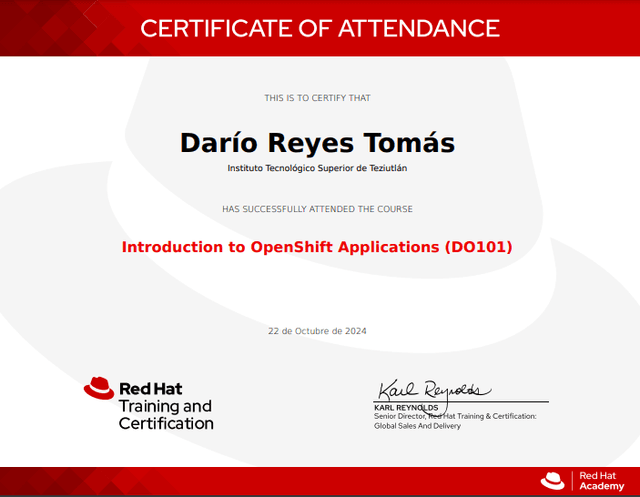 Certificate of Attendance (DO101-4.6)